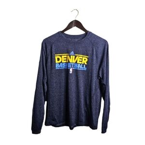Adidas Denver Nuggets NBA Performance Long Sleeve Shirt.